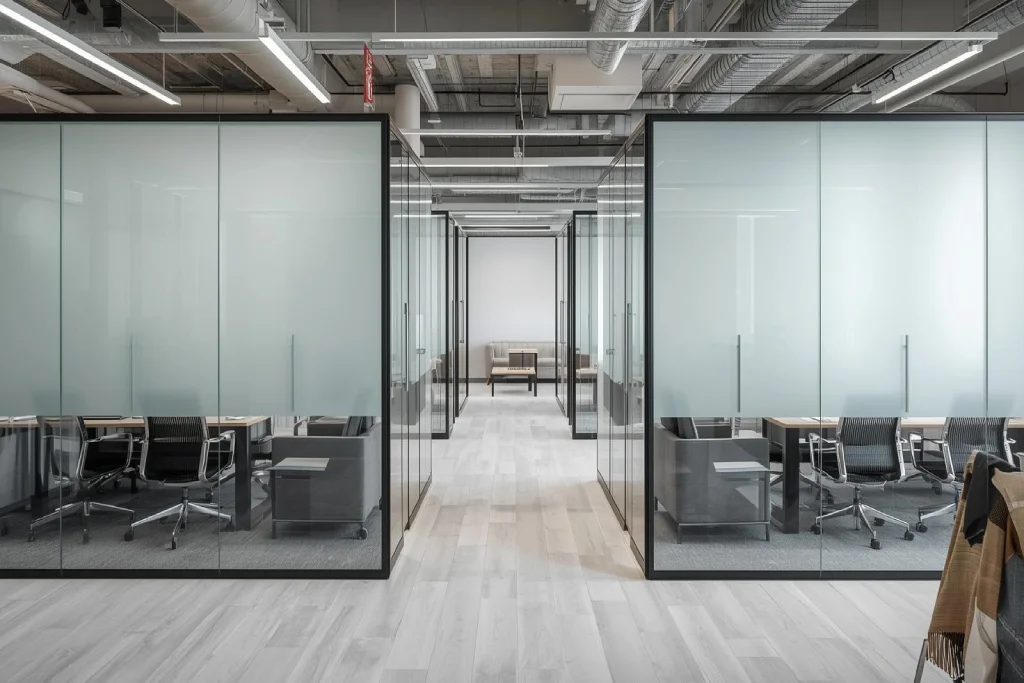 Demountable walls in Kansas City office space