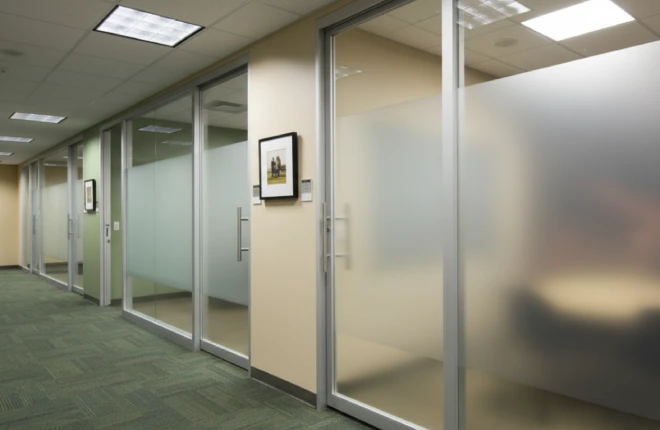 demountable glass walls office rooms