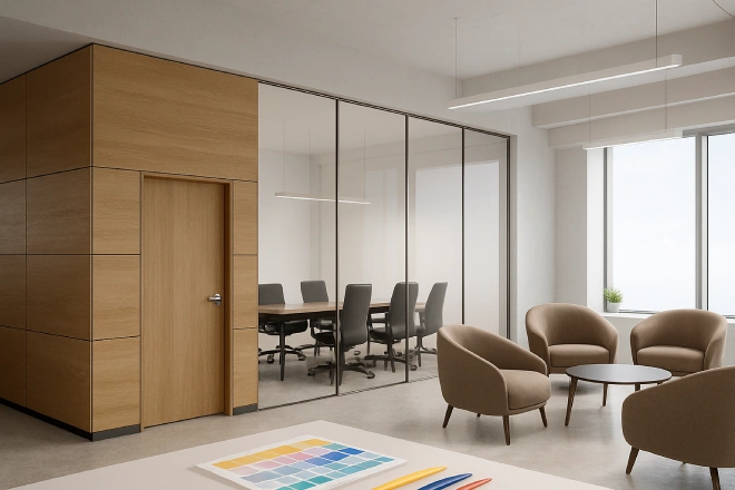 office glass wall