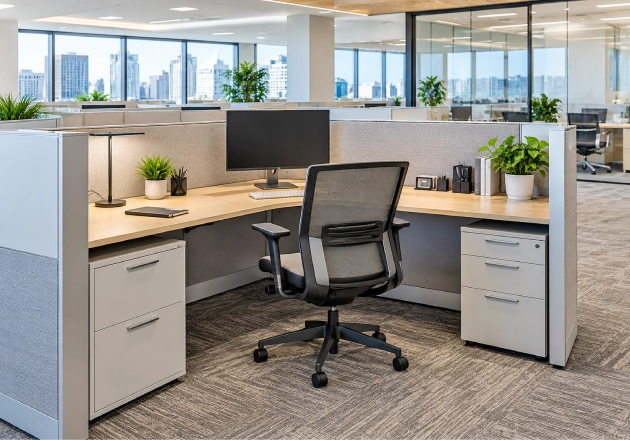 New office cubicles in Kansas City